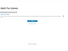 Tablet Screenshot of mathfungames.blogspot.com