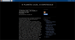 Desktop Screenshot of oplanetalilasoespetaculo.blogspot.com