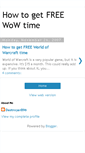 Mobile Screenshot of howtogetfreewowtime.blogspot.com