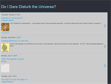 Tablet Screenshot of daredisturbuniverse.blogspot.com