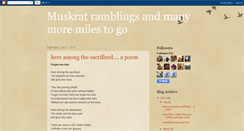 Desktop Screenshot of muskratrambles.blogspot.com