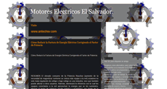 Desktop Screenshot of antech-motoreselectricoselsalvador.blogspot.com