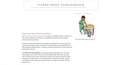 Desktop Screenshot of fisherpriceincrediblock.blogspot.com