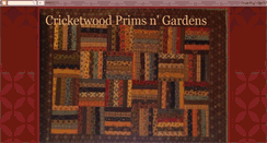 Desktop Screenshot of cricketwoodprimsandgardens.blogspot.com