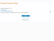 Tablet Screenshot of foodiecomesclean.blogspot.com