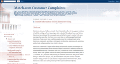 Desktop Screenshot of matchdotcomplaints.blogspot.com