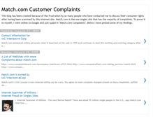 Tablet Screenshot of matchdotcomplaints.blogspot.com