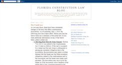 Desktop Screenshot of floridaconstructionlawblog.blogspot.com