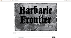 Desktop Screenshot of barbaricfrontier.blogspot.com