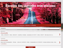 Tablet Screenshot of escolhaumcaminhosemsexismo.blogspot.com