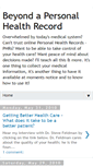 Mobile Screenshot of beyondapersonalhealthrecord.blogspot.com