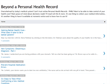 Tablet Screenshot of beyondapersonalhealthrecord.blogspot.com