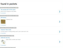 Tablet Screenshot of foundinpockets.blogspot.com