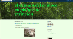 Desktop Screenshot of elcaimandelorinocoenextincion.blogspot.com