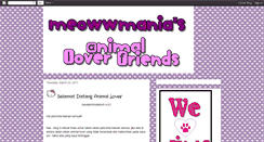 Desktop Screenshot of meowwmania-animal-lover-friend.blogspot.com