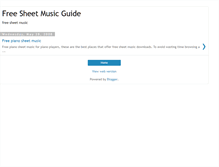 Tablet Screenshot of free-sheet-music-guide.blogspot.com