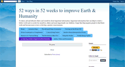 Desktop Screenshot of 52waysin52weekstoimproveearthhumanity.blogspot.com