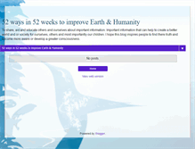 Tablet Screenshot of 52waysin52weekstoimproveearthhumanity.blogspot.com