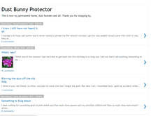 Tablet Screenshot of dustbunnyprotector.blogspot.com
