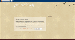 Desktop Screenshot of girlleastlikely.blogspot.com