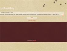Tablet Screenshot of girlleastlikely.blogspot.com