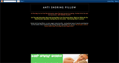 Desktop Screenshot of myantisnoringpillow.blogspot.com