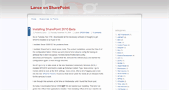 Desktop Screenshot of lanceonsharepoint.blogspot.com