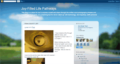 Desktop Screenshot of joy-filledlifepathways.blogspot.com