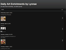 Tablet Screenshot of dailyartenrichments.blogspot.com
