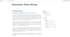 Desktop Screenshot of dissertation-thesiswriting.blogspot.com