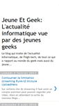 Mobile Screenshot of jeuneetgeek.blogspot.com