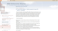 Desktop Screenshot of akhir-kehancuran-alzaytun.blogspot.com