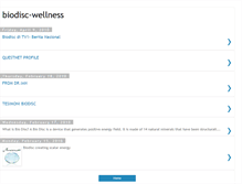 Tablet Screenshot of biodisc-wellness2u.blogspot.com