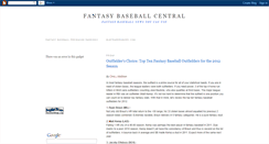 Desktop Screenshot of fantasybaseballcentral.blogspot.com