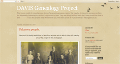 Desktop Screenshot of davisgenealogyproject.blogspot.com