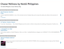 Tablet Screenshot of nestlephilippineschoosewellness.blogspot.com