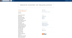 Desktop Screenshot of frenchpoetrytranslations.blogspot.com