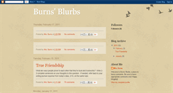 Desktop Screenshot of burnsblurbs.blogspot.com