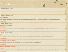 Tablet Screenshot of burnsblurbs.blogspot.com