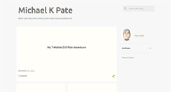Desktop Screenshot of michaelkpate.blogspot.com
