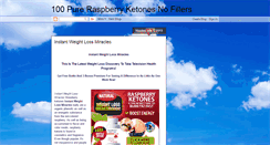 Desktop Screenshot of 100pureraspberryketonesnofillers.blogspot.com