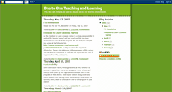 Desktop Screenshot of onetooneteachingandlearning.blogspot.com