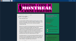 Desktop Screenshot of montrealcaninecoalition.blogspot.com