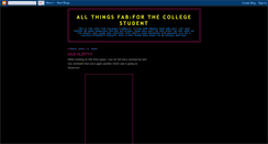 Desktop Screenshot of collegestudentfab.blogspot.com