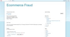 Desktop Screenshot of ecommfraud.blogspot.com