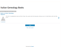 Tablet Screenshot of italiangenealogybooks.blogspot.com