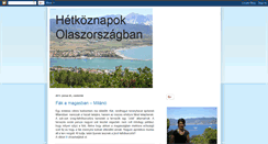 Desktop Screenshot of hetkoznapokolaszorszagban.blogspot.com