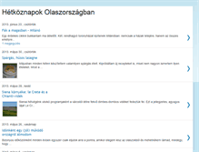 Tablet Screenshot of hetkoznapokolaszorszagban.blogspot.com