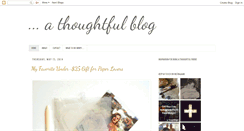 Desktop Screenshot of a-thoughtful-blog.blogspot.com