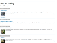 Tablet Screenshot of matters-arising.blogspot.com